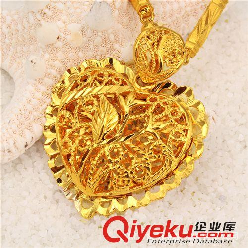 24K鍍金吊墜 24K鍍金首飾 24K鍍金吊墜 久不退色 歐美飾品 女士愛(ài)心 時(shí)尚精品原始圖片2