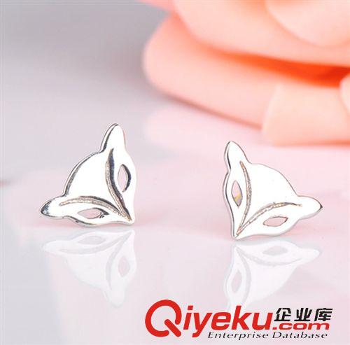 S925純銀 — 耳飾 情人節(jié)禮物 日韓耳飾 時尚 大方 狐貍耳釘 生日 情人節(jié)禮物原始圖片2