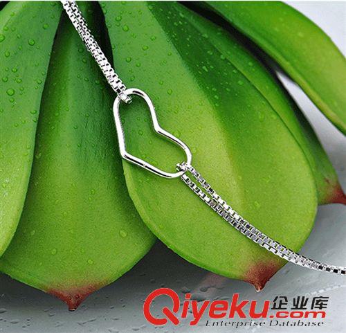 S925純銀 — 腕飾 情人節(jié)禮物S925純銀心扉手鏈多層 女款韓版時尚銀首飾品批發(fā)原始圖片2