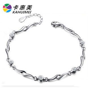S925純銀 — 腕飾 情人節(jié)禮物 925純銀手鏈 天使戀人紫水晶手鏈 韓版 銀飾品 禮物