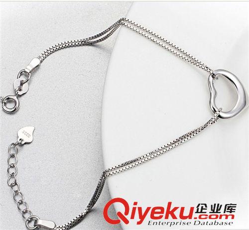 S925純銀 — 腕飾 情人節(jié)禮物 925純銀心型手鏈 女款 韓版 時尚 生日禮物 情人節(jié)原始圖片3