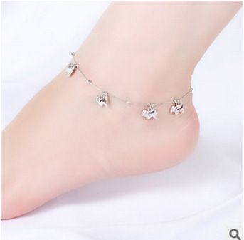 S925純銀 — 腳飾 2015新款情人節(jié)禮物S925純銀腳鏈 夏季女生必備韓版時(shí)尚小馬腳鏈原始圖片3