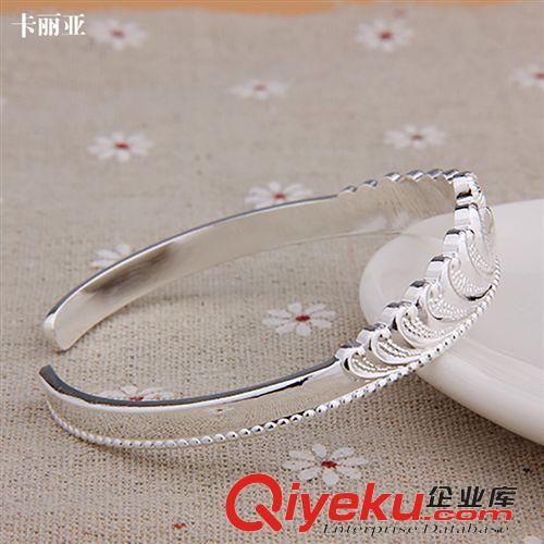 手鐲 2015新款品牌飾品批發 時尚韓版千足銀手鐲 hg型女式手飾 爆款