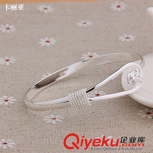 手鐲 新款卡麗亞飾品 時尚韓版千足銀手鐲 明星同款手鐲花朵手鐲手環