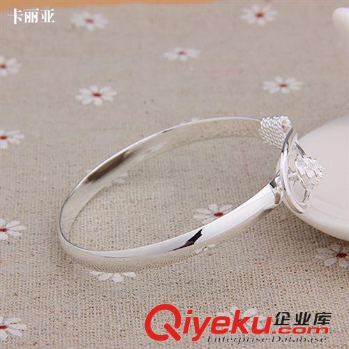 手鐲 新款卡麗亞飾品 時尚韓版千足銀手鐲 明星同款手鐲花朵手鐲手環