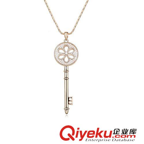 火爆上新 韓國水晶時尚配飾簡約項鏈鑰匙長款毛衣鏈 廠家直銷批發(fā)項飾原始圖片2