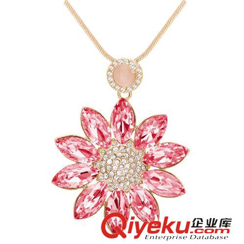 毛衣鏈 韓國新款時尚gd毛衣鏈飾品水晶毛衣鏈批發  超長保色-花之戀原始圖片3