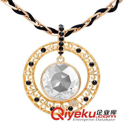 毛衣鏈 gd復古毛衣鏈批發歐美韓版長款項鏈女水晶新款首飾命運之環項飾原始圖片2