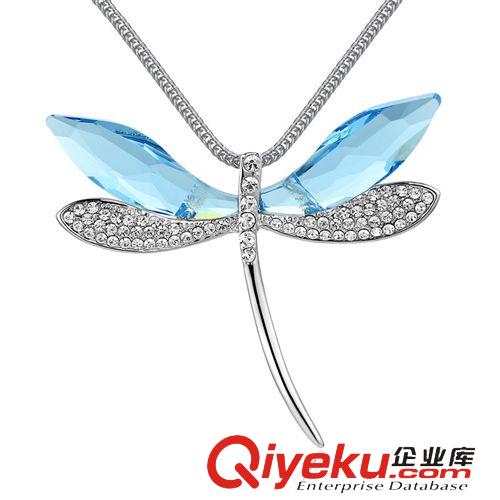 毛衣鏈 新款進口水晶毛衣鏈批發(fā)項鏈女歐美韓版超氣質(zhì)首飾項飾-蜻蜓點水原始圖片2