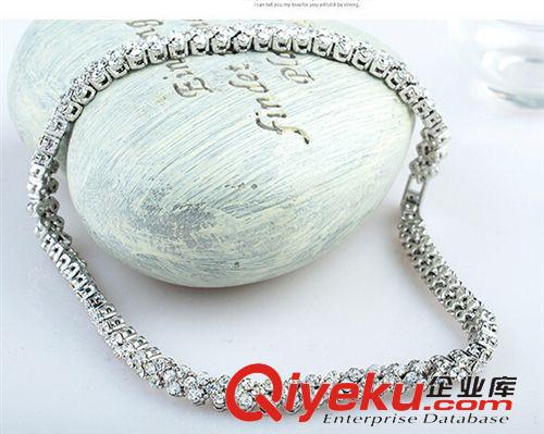 項鏈 gd水晶飾品批發項飾 歐美飾品水晶元素項鏈 真白金項飾