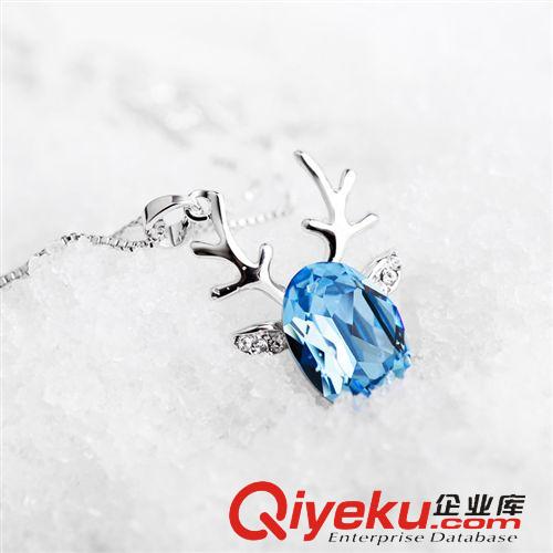 項鏈 新款水晶項鏈珍珠批發時尚短款韓版歐美吊墜首飾-明珠
