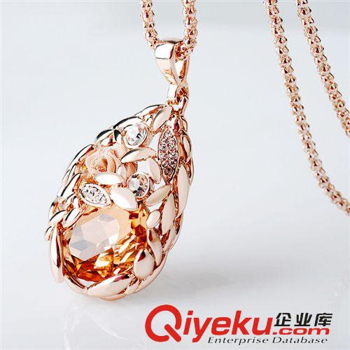 項鏈 首飾水晶毛衣鏈批發 麥穗韓版飾品時尚復古民族風項鏈女長款項飾原始圖片2