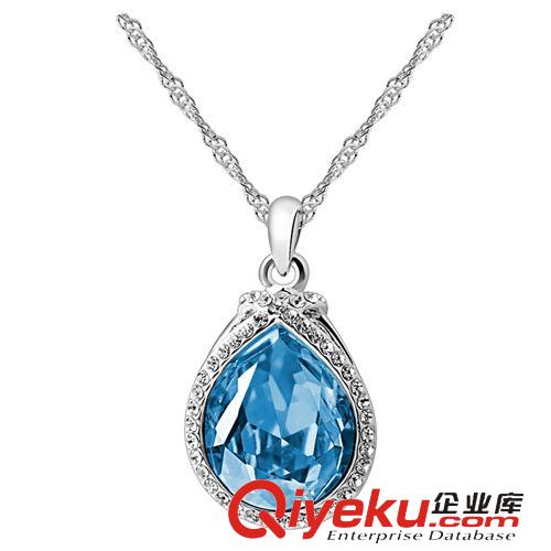 項鏈 歐美gd項飾品批發 韓國時尚吊墜幾何水晶項鏈-串起的幸福-