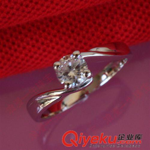 戒指 純銀鍍金SONAgf真鉆戒錯臂四爪戒指女士結(jié)婚戒指定制莫桑石鉑金