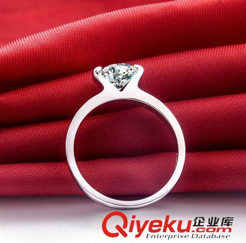 戒指 SONA仿真鉆石925純銀鍍鉑金玫瑰金卡家女戒指兩爪女戒定做莫桑石