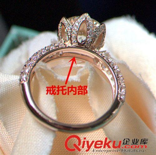 戒指 純銀鍍金SONAgf真荷花瓣豪華女戒指1~5克拉定制莫桑石原始圖片2