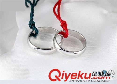 戒指 925純銀鍍金金戒指 男女光面指環(huán)情侶掛墜可定制18K鉑金鉑金950原始圖片3