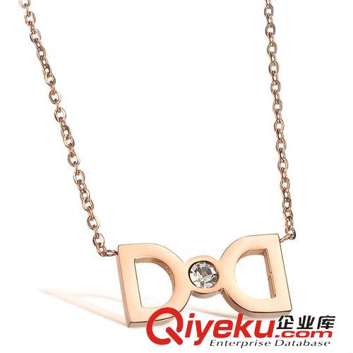 明星同款推薦 韓國(guó)頸鏈 來(lái)自星星的你同款 吊墜 新款帶鉆玫瑰金蝴蝶結(jié)項(xiàng)鏈GX884原始圖片2
