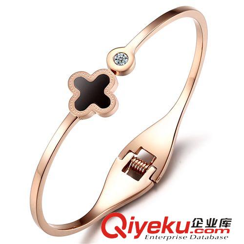 2014新款上市 品牌情人飾品明星同款貝殼面首飾幸福四葉草手環(huán)女士手鐲GH698原始圖片3