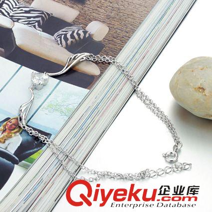 銅鍍白金首飾 廠價飾品直批 創意首飾 展翅高飛 鍍白金精美禮品 女生腳鏈 DZ186