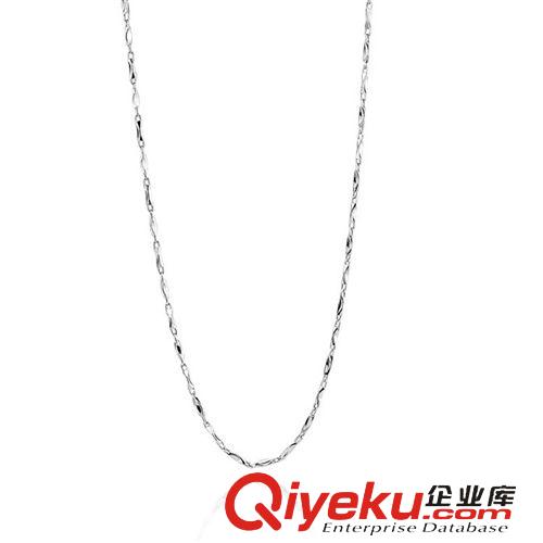 純銀項(xiàng)鏈 韓國飾品 S925純銀項(xiàng)飾女款 外貿(mào)熱賣純銀鍍白金小元寶單鏈 L006