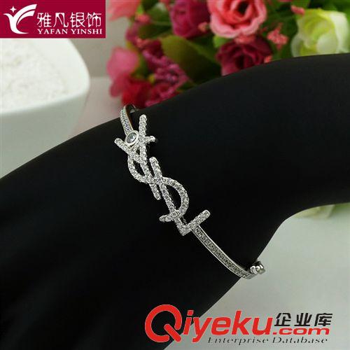 秋冬新品發(fā)布 雅凡銀飾925純銀手鐲 新款飾品 廠家直銷批發(fā)鑲鉆 個性時尚銀飾