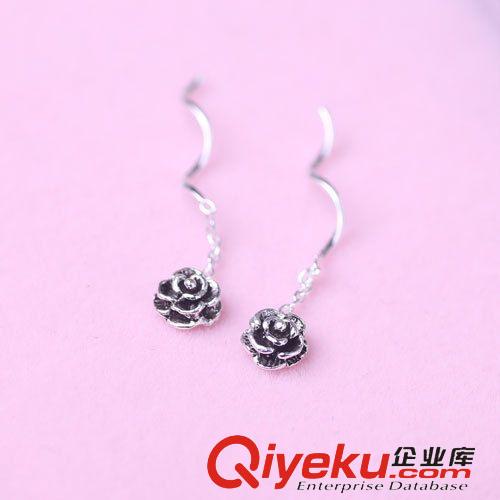 11月份新款更新 925純銀耳線批發(fā) 泰銀玫瑰花耳線 個(gè)性時(shí)尚復(fù)古耳飾 泰國(guó)工藝制作原始圖片3
