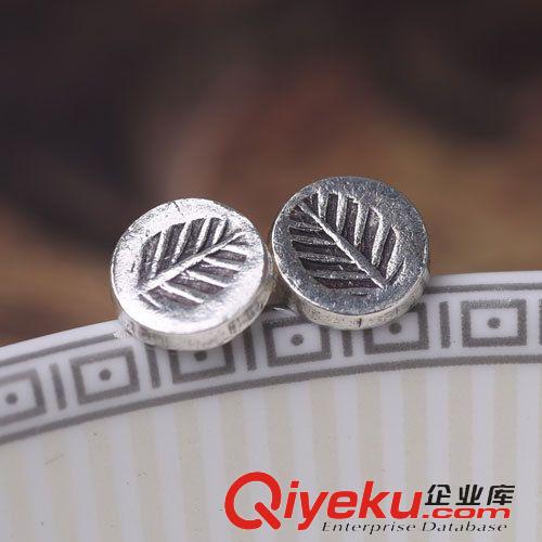 11月份新款更新 925純銀耳釘批發(fā) 泰銀復(fù)古樹(shù)葉化石耳飾 圓形手工小 泰國(guó)工藝精品原始圖片2