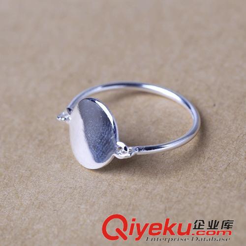 10月份新款更新 s925純銀戒指批發(fā) 女士單戒 圓片時(shí)尚大牌戒 李孝利同款明星款大原始圖片2