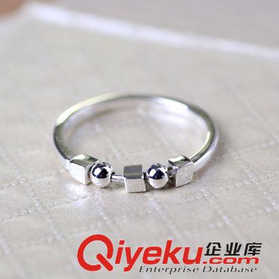 9月份新款更新 s925純銀戒指批發(fā) 轉(zhuǎn)運(yùn)珠魔方塊單戒 女士款時(shí)尚韓版時(shí)裝戒指首飾原始圖片2