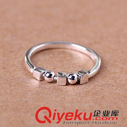 9月份新款更新 s925純銀戒指批發(fā) 轉(zhuǎn)運(yùn)珠魔方塊單戒 女士款時(shí)尚韓版時(shí)裝戒指首飾原始圖片3