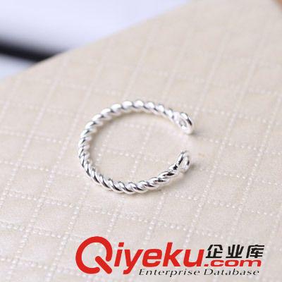 9月份新款更新 s925純銀戒指批發(fā) 開口女士單戒 手工麻花尾戒 網(wǎng)絡(luò)熱賣時(shí)尚簡約原始圖片2