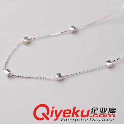 9月份新款更新 925純銀項(xiàng)鏈批發(fā) 女款素銀五方塊套鏈 精品鎖骨鏈簡(jiǎn)約魔方項(xiàng)鏈原始圖片3