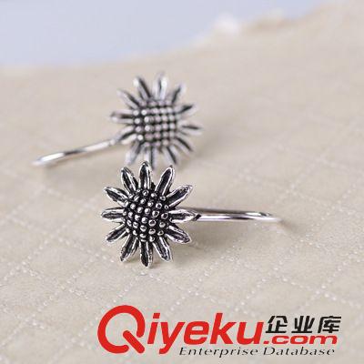 9月份新款更新 s925純銀耳環(huán)批發(fā) 復古泰銀向日葵耳環(huán) 太陽花時尚耳環(huán) 泰國進口原始圖片3