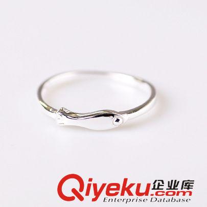 9月份新款更新 s925純銀戒指 素面銀小魚尾戒 可愛韓版魚單戒 女士款時(shí)尚首飾原始圖片3