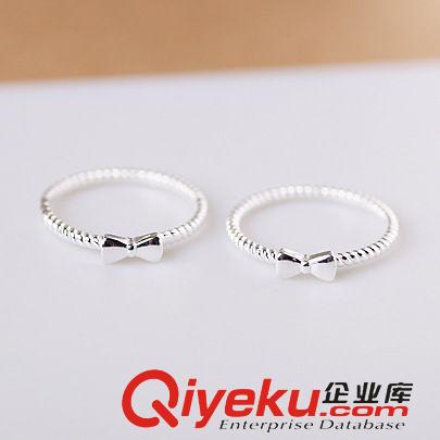 9月份新款更新 s925純銀戒指 開口女士單戒 蝴蝶結(jié)麻花尾戒婚戒 時尚女款首飾原始圖片2