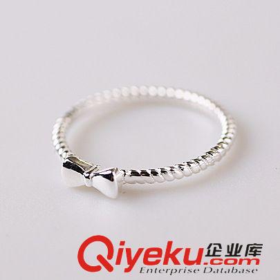9月份新款更新 s925純銀戒指 開口女士單戒 蝴蝶結(jié)麻花尾戒婚戒 時尚女款首飾原始圖片3
