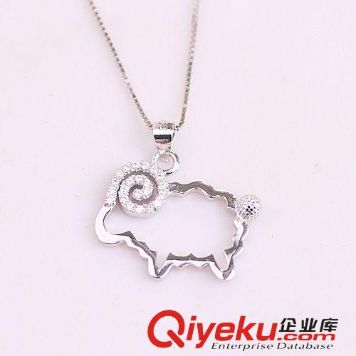 純銀吊墜 套鏈專區(qū) 本命年925純銀項(xiàng)鏈批發(fā) 鋯石微鑲小羊項(xiàng)墜 廠家批發(fā) 創(chuàng)意新年禮物原始圖片2