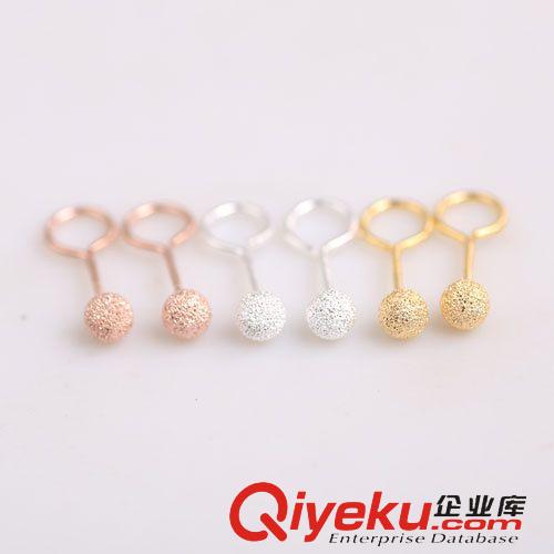 純銀耳飾專區(qū) s925純銀耳釘批發(fā) 磨砂彎鉤泡釘小耳釘 養(yǎng)護耳朵 基礎(chǔ)款原始圖片3