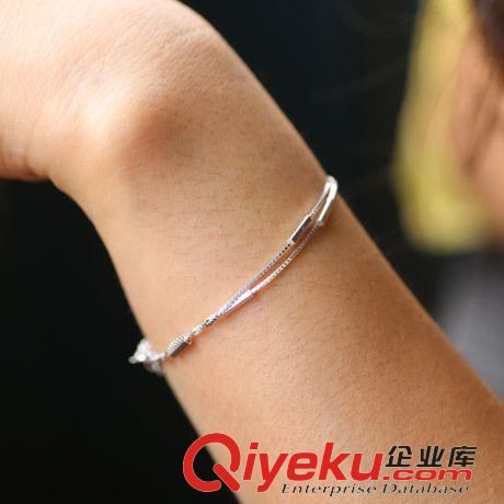 純銀手鏈專區(qū) 25純銀手鏈女 雙層光面方塊盒子鏈 簡(jiǎn)約精致氣質(zhì) 純銀飾品銀手鏈原始圖片3