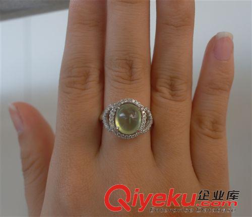 戒指 藝展珠寶 {ctr}葡萄石戒指  925銀 鍍白金玫瑰金 鑲嵌鋯石小鉆