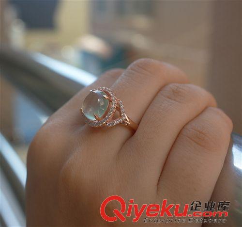 戒指 藝展珠寶 {ctr}葡萄石戒指  925銀 鍍白金玫瑰金 鑲嵌鋯石小鉆
