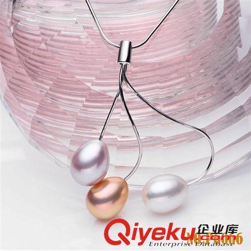 S925純銀產(chǎn)品 rice pearl pendant S925純銀混彩tr淡水珍珠吊墜套裝 三線長款