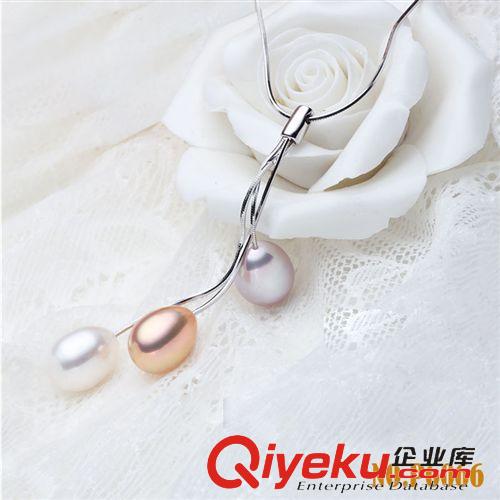 S925純銀產(chǎn)品 rice pearl pendant S925純銀混彩tr淡水珍珠吊墜套裝 三線長款