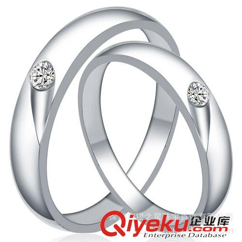 情侶專區 【時尚】銀飾批發情侶對戒 925銀飾 結婚對戒送女友QL078。
