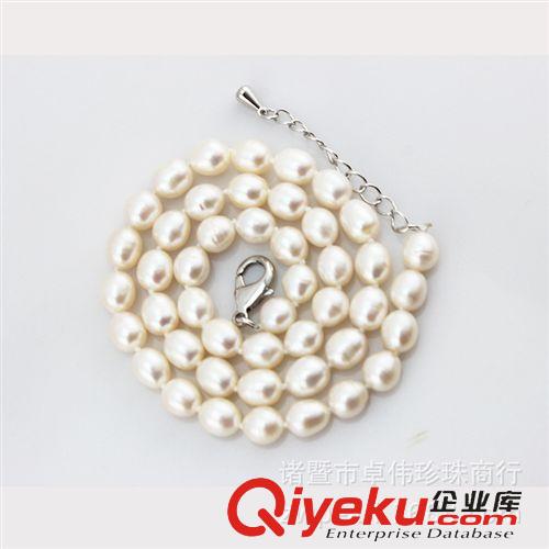 珍珠項鏈-Pearl necklace 《推薦》諸暨珍珠 AAA級米型項鏈7-8mm 飾品 140606原始圖片2