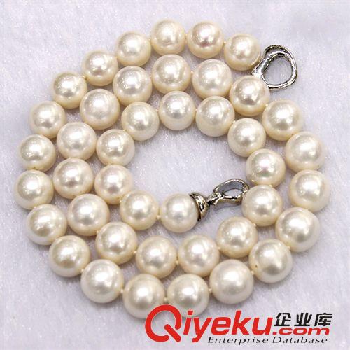 珍珠项链-Pearl necklace 珍珠项链 10mm圆珠项链 微暇 地摊货源 中档项饰 140642