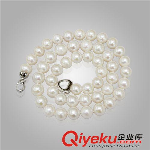 珍珠项链-Pearl necklace 珍珠项链 9-10mm淡水珍珠正圆 微暇硬点 强光 140645