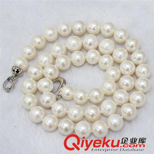 珍珠项链-Pearl necklace 珍珠项链 9-10mm淡水珍珠正圆 微暇硬点 强光 140645