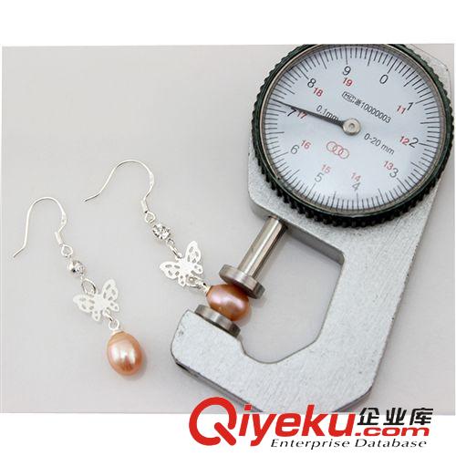 珍珠耳飾-Pearl ear ornament 珍珠耳環 電腦片蝴蝶型 珍珠飾品批發 珍珠 140817